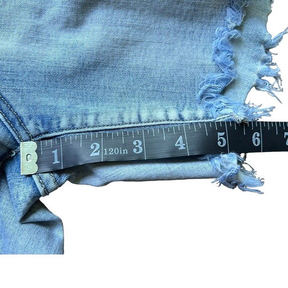 Z Avenue US Women's Cut Off Jean Shorts Size M Medium Light Blue Denim Jeans - Picture 5 of 8